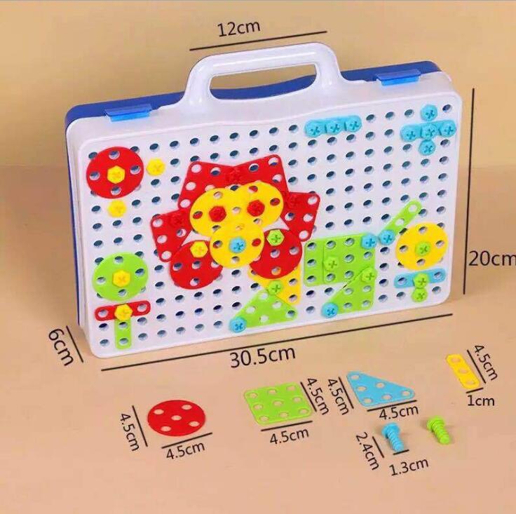 Juego de Construcción con Taladro para Niños – Creatividad con Tornillos de Colores