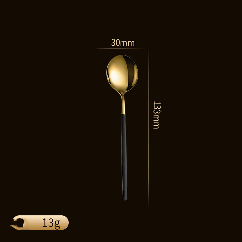 Juego de Cuchillo, Tenedor y Cucharas Acabado Titanio – Estilo Japonés y Coreano