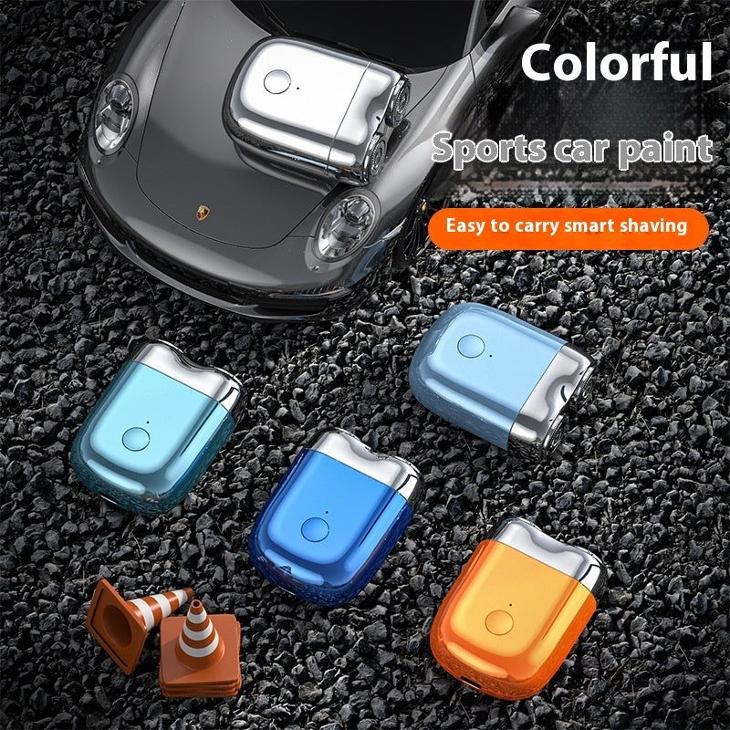 Mini Afeitadora Eléctrica Portátil de Doble Anillo para hombres – Recargable, Compacta y Precisa