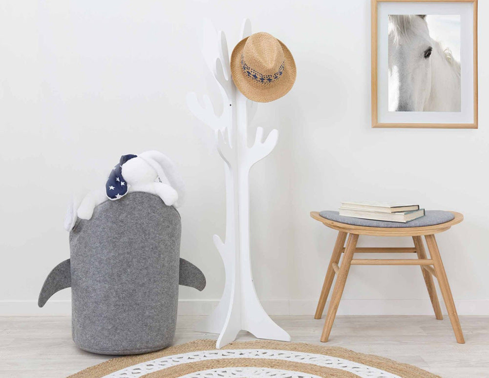 Cesta de Fieltro  forma de Tiburón para Juguetes y Ropa – Decorativa y Funcional