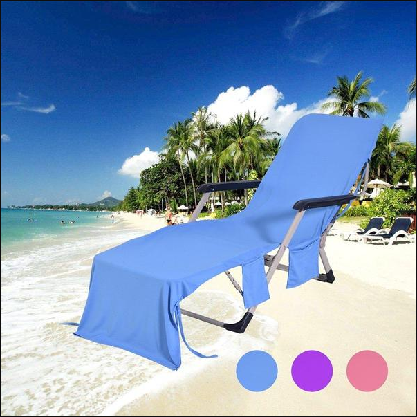 Funda para silla de playa, funda de reposera, funda para silla de descanso al sol ideal para exterior, secado rápido, fresca y ligera