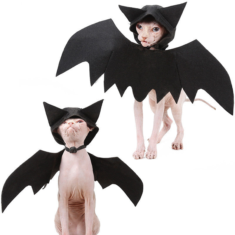 Alas de murciélago mascota de Halloween, Disfraz para GATOS Y PERROS pequeños! pura diversión con ellos que también son familia!