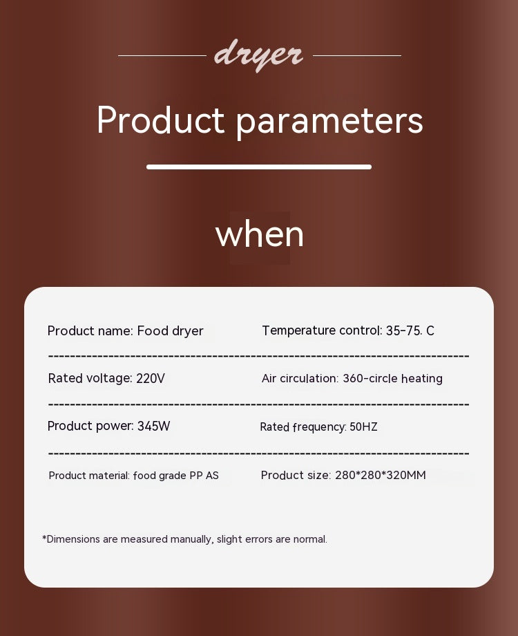 Deshidratador de Alimentos Hogar 350W – Frutas, Verduras y Snacks Naturales