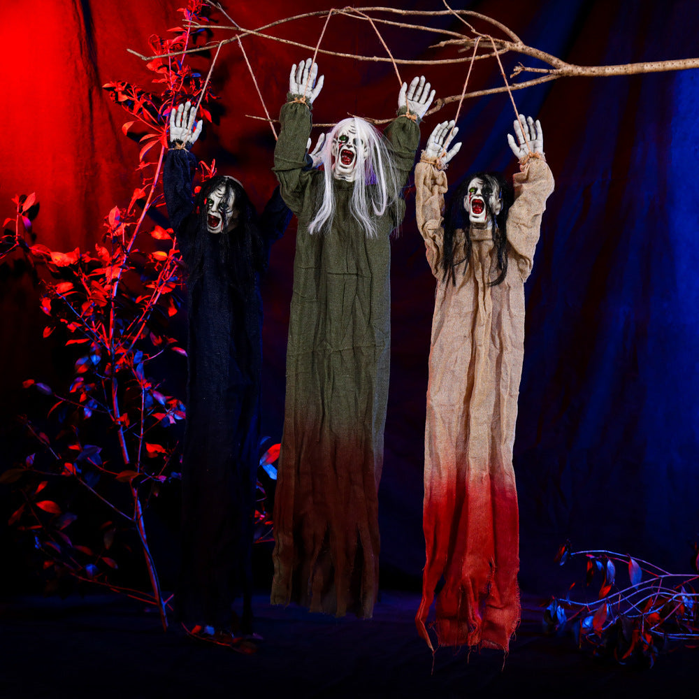 Decoración de Halloween colgante fantasma casa embrujada accesorios de diseño de habitación secreta