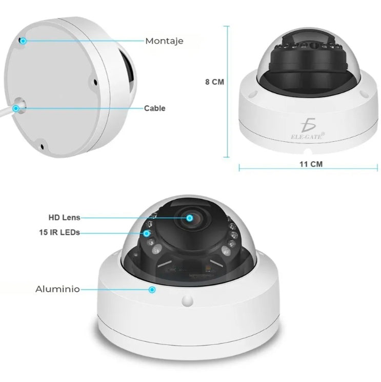 Cámara de vigilancia de 4 MP con zoom 4X y salida PoE
