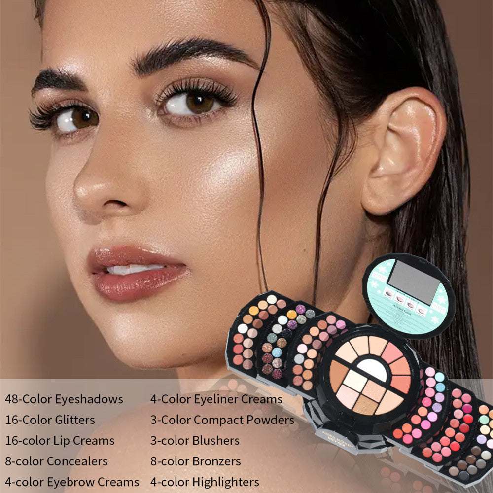 Estuche cosmético de sombra de ojos colores brillantes, set de sombras de 108 colores