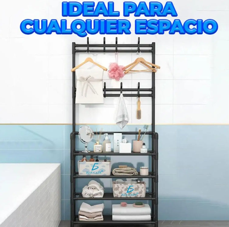 Organizador 5 Niveles con Barras Dobles – Orden y Espacio para Ropa y Zapatos