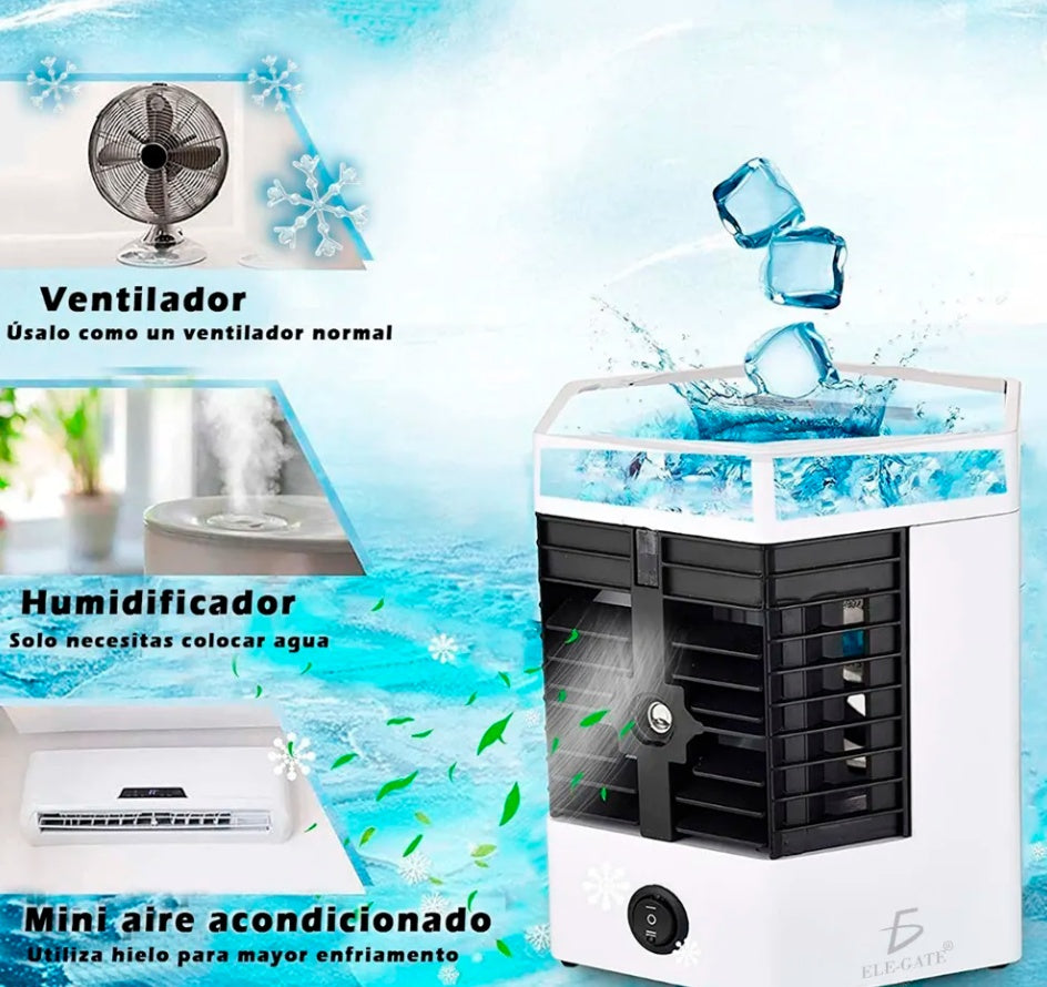 Humidificador y ventilador enfriador de aire con cable USB