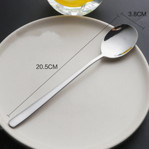 Cuchara Coreana de Mango Largo en Acero Inoxidable – Diseño Elegante y Funcional