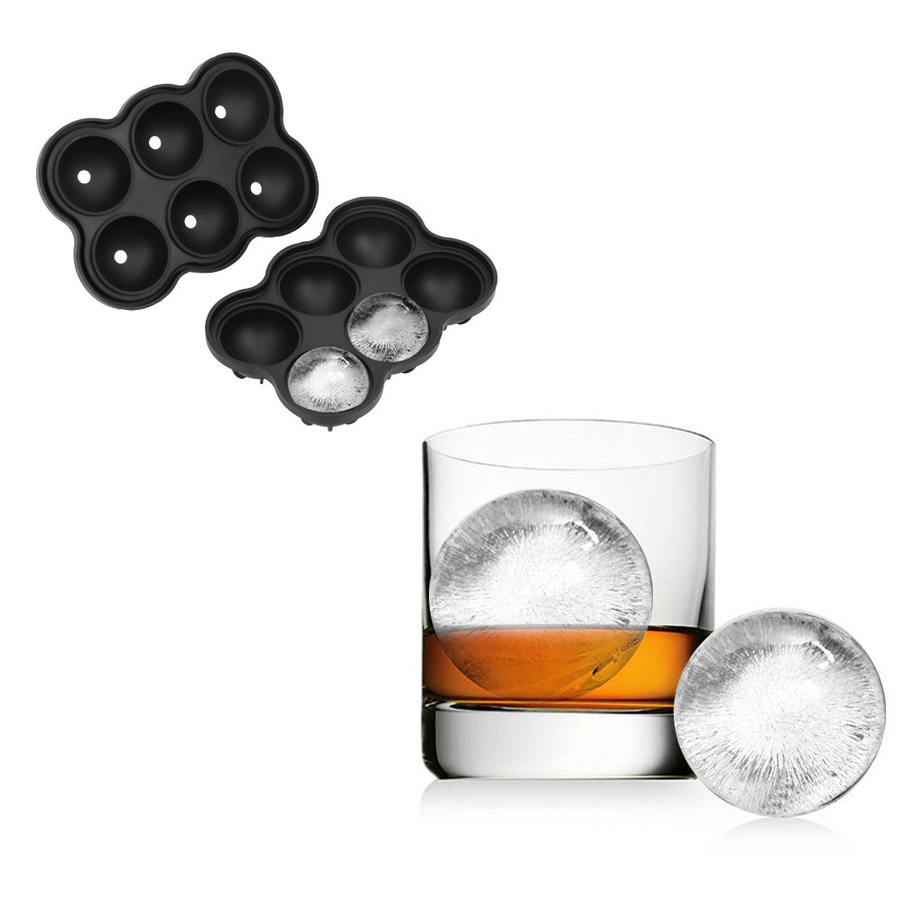 Molde de Hielo Redondo 6 Celdas – Silicona de Grado Alimenticio para Bebidas Premium