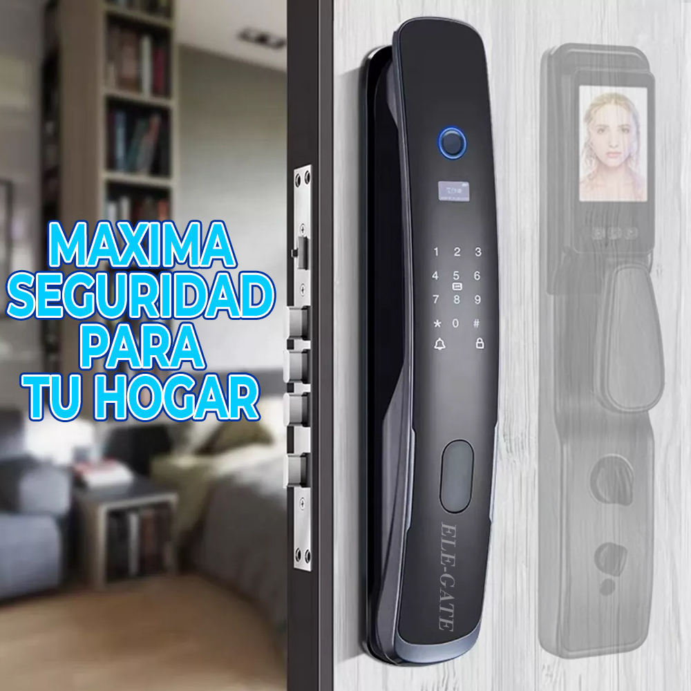 Cerradura Smart  5 en 1 con Huella, App y Cámara – Seguridad Total para tu Hogar