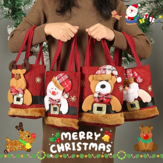 Bolsas pequeñas  decorativas para navidad, ideal para decorar el arbol, ambientes festivos