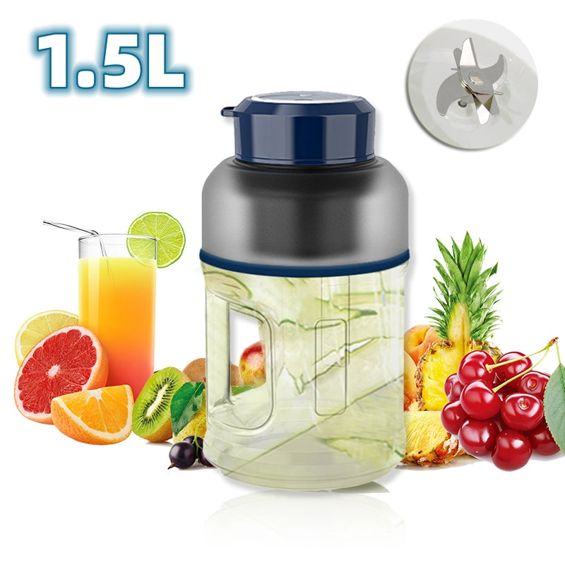 Vaso de batidora portátil de 1500ml, mezcladores de frutas, extractores de frutas