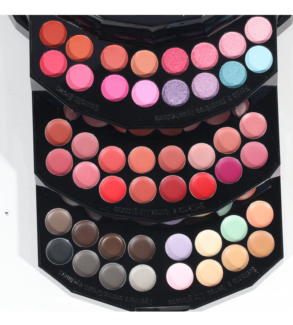 Estuche cosmético de sombra de ojos colores brillantes, set de sombras de 108 colores