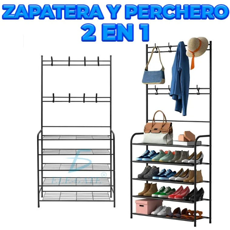 Organizador 5 Niveles con Barras Dobles – Orden y Espacio para Ropa y Zapatos