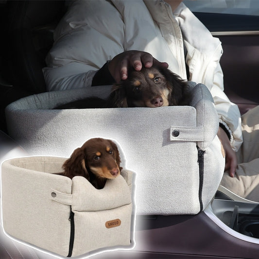 Asiento de coche para perros Car Central, cama portátil para perros pequeños y gatos, bolsa de seguridad