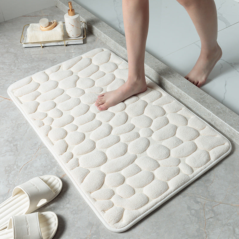Alfombra de Baño Efecto Piedra 3D — Ultra Suave, Antideslizante y Súper Absorbente