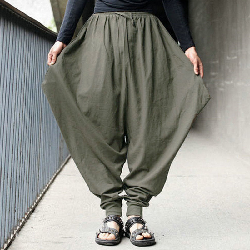 Pantalón Harem Hombre Vintage | Estilo Europeo Relajado
