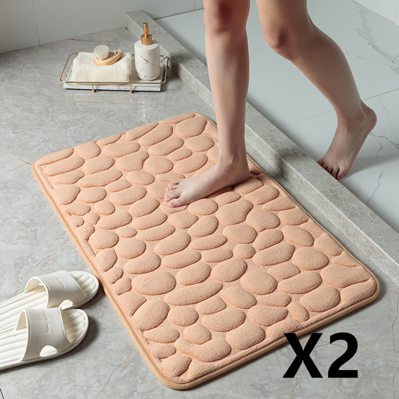 Alfombra de Baño Efecto Piedra 3D — Ultra Suave, Antideslizante y Súper Absorbente