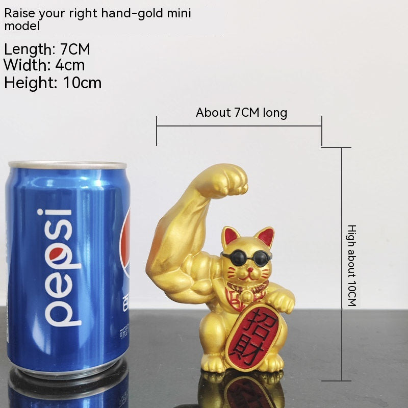 Gato de la Suerte Musculoso | Fuerza y Prosperidad