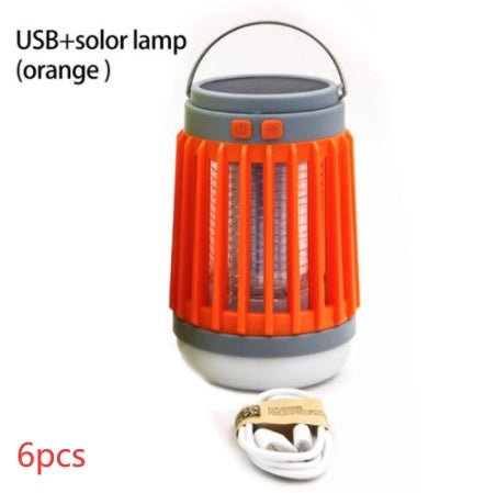 Lámpara Solar Mata Mosquitos Portátil – Recargable, Silenciosa  para Interior y Exterior solar y usb
