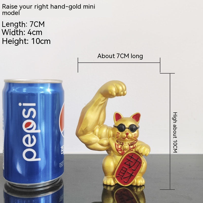 Gato de la Suerte Musculoso | Fuerza y Prosperidad