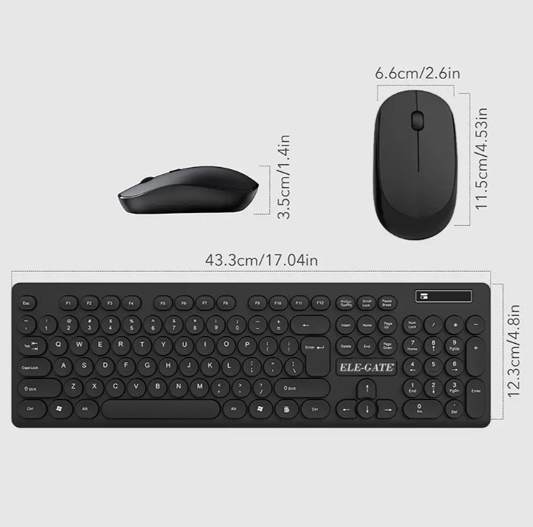 Kit de teclado y ratón inalámbricos, silenciosos y cómodos.