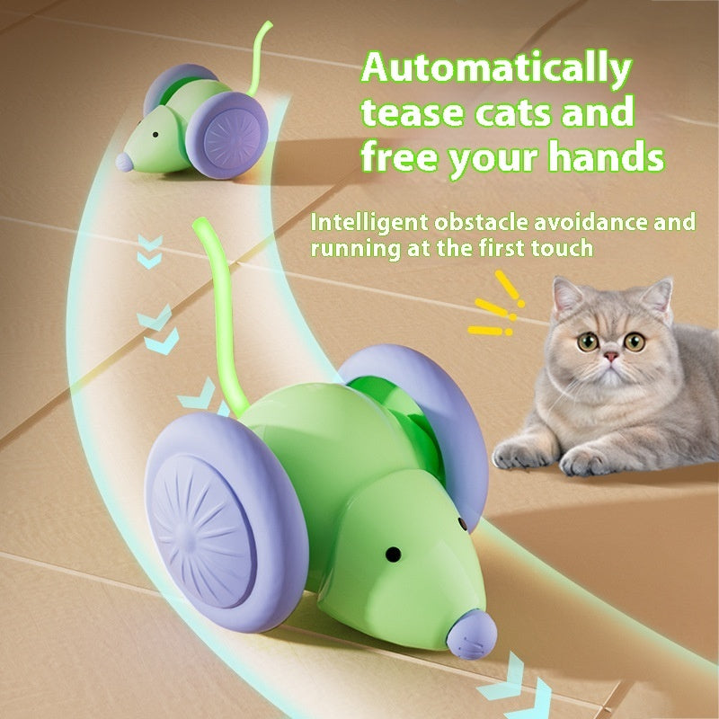 Juguetes para mascotas: Juguete interactivo para gatos, coche eléctrico con ratón