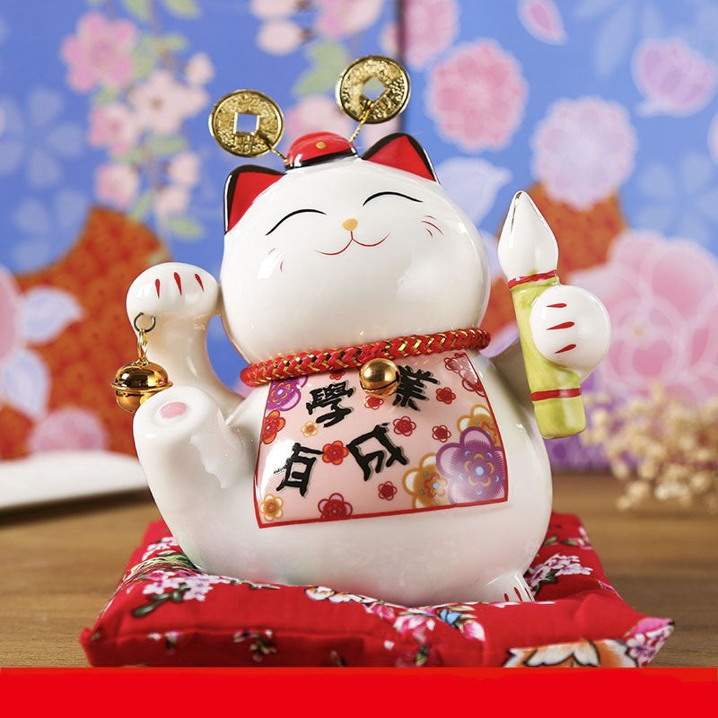 Lucky Cat Alcancía Decorativa | Fortuna, Éxito y Buena Energía