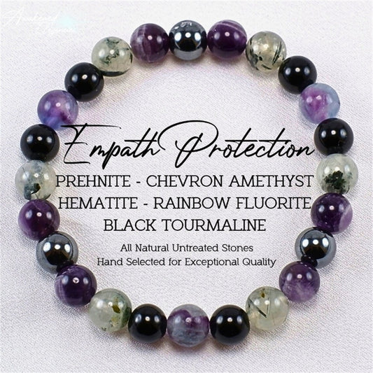 Pulsera de piedra natural estilo mantras y energía sanadora