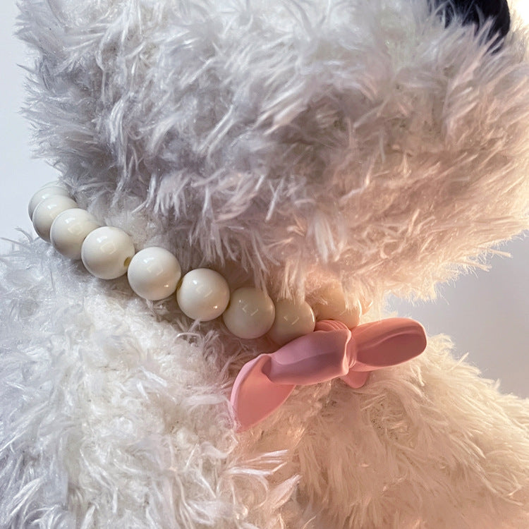 Suministros para mascotas Collar tipo perlas, Lazo Collar para gato