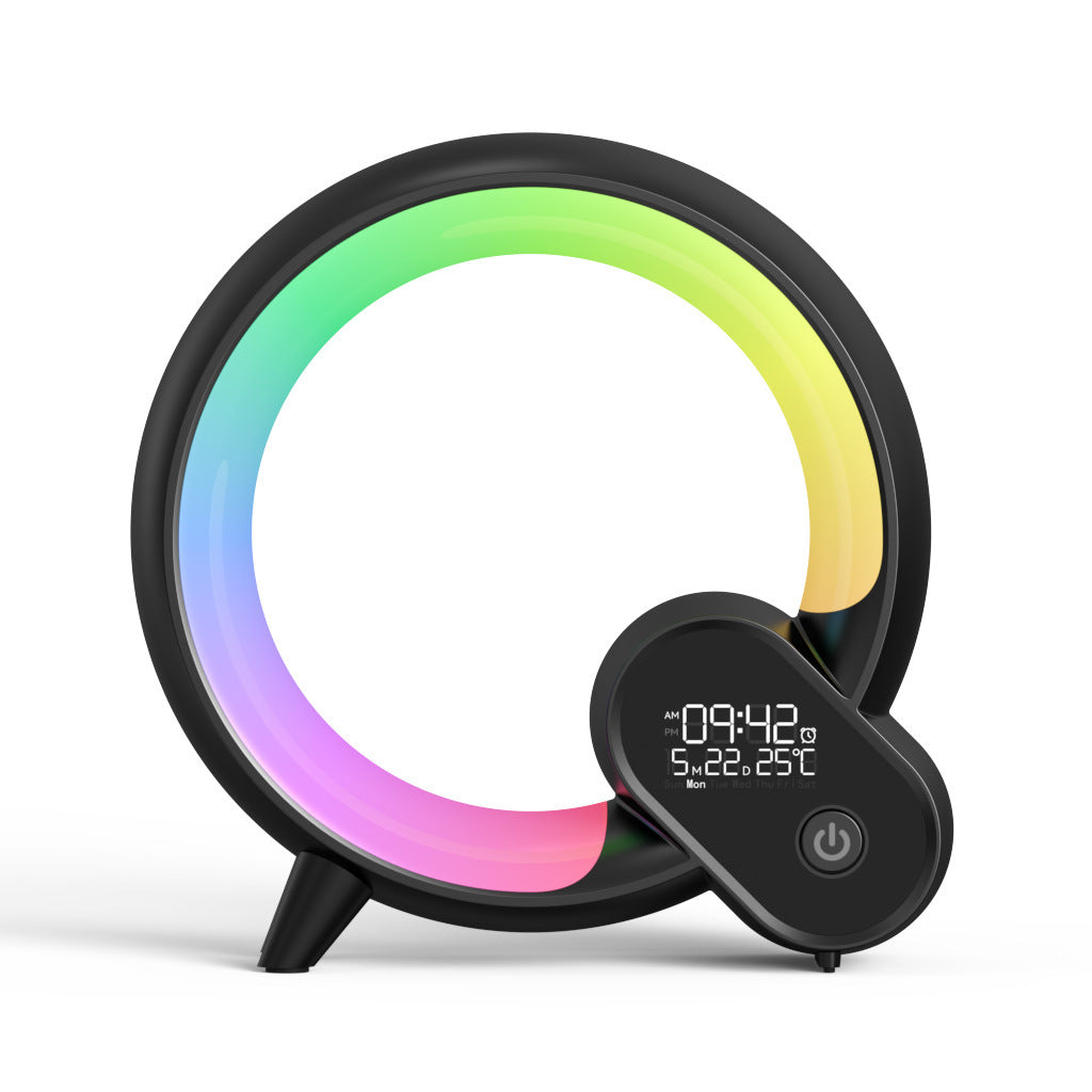 Luz G creativa!, lampara en forma de G, reloj despertador con pantalla Digital, Audio, Bluetooth despertador inteligente Q luz de ambiente, colorida y con 15 canciones incorporadas