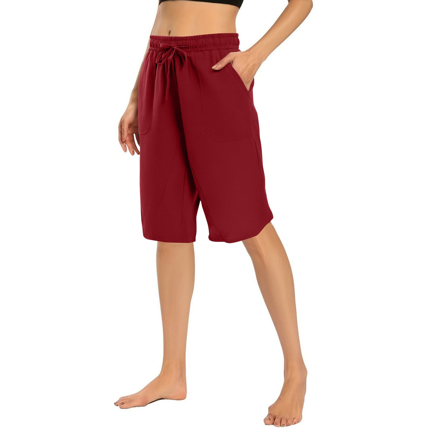 Bermuda Capri de Algodón y Lino | Estilo Urbano con Bolsillos