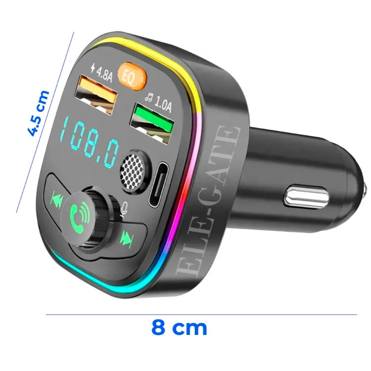 Transmisor Bluetooth para coche, portátil, para PC, sintonizador de radio MP3 y MP4, transmisor FM