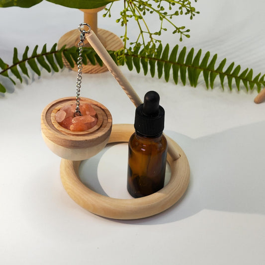Difusor de Sal con Madera de Pino – Aromaterapia Rústica y Pura