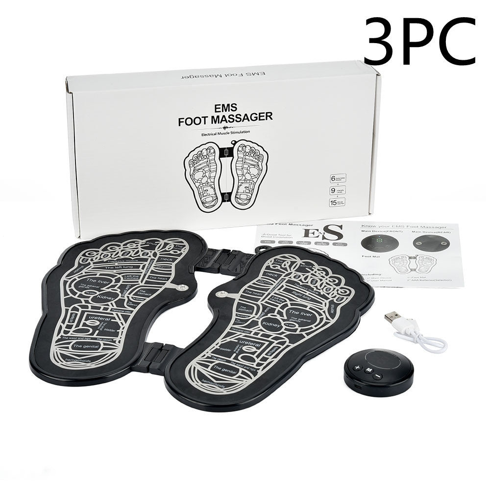 Masajeador de pies recargable con almohadilla para pedicura y pulso EMS.