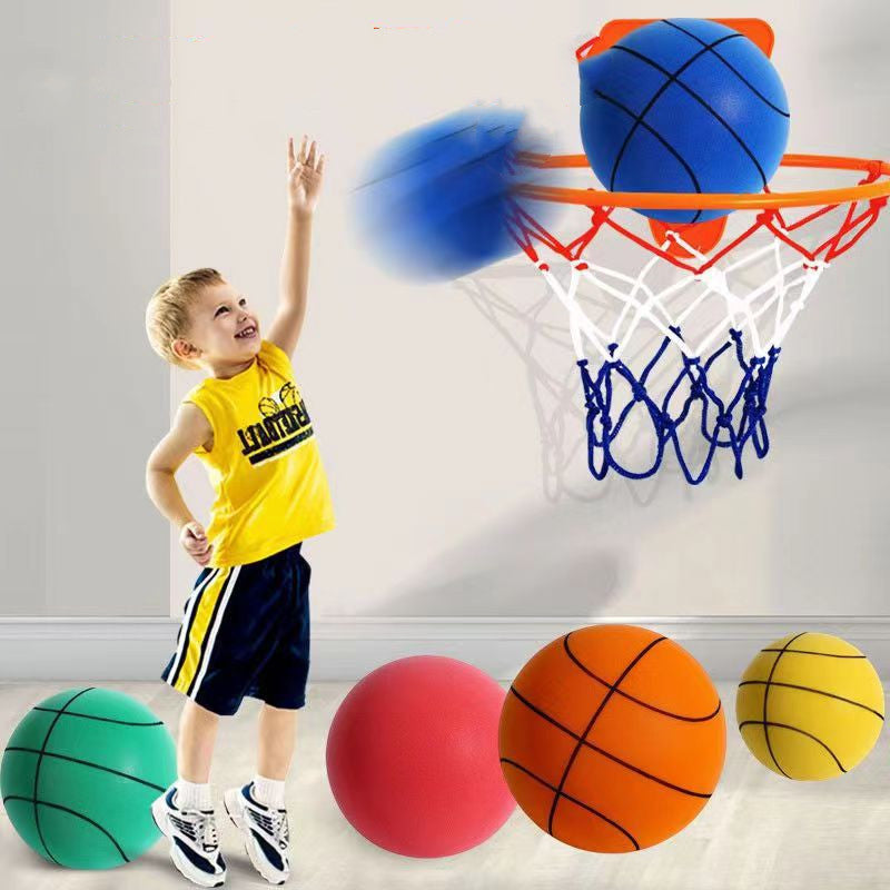 Tablero y Pelota de baloncesto en espuma de alta densidad para interiores, pelota elástica suave de baloncesto silenciosa