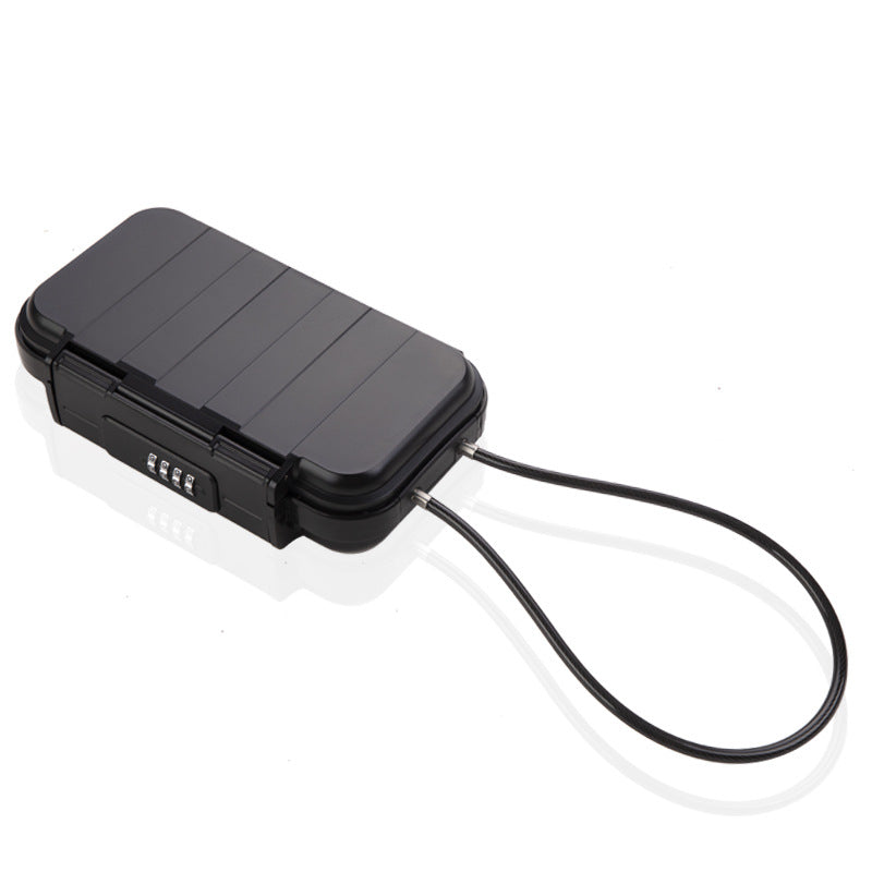 ¡Mini caja fuerte! Caja de seguridad portátil para la playa, pequeña combinación, segura y antirrobo, caja de seguridad impermeable con cuerda de alambre extraíble para el hogar