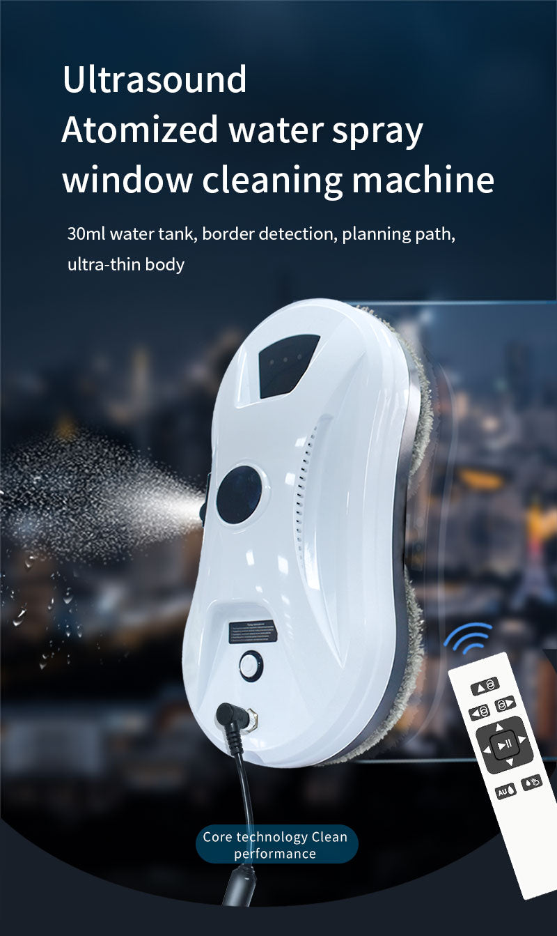Robot Limpiavidrios Inteligente con Rociado Automático | Limpieza Segura y Precisa