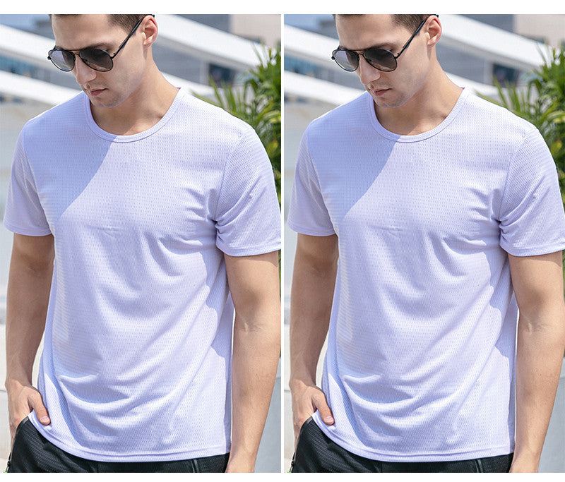 Camiseta de Seda traspirable para Hombre – Fresca, Deportiva y Urbana | Manga Corta, Cuello Redondo