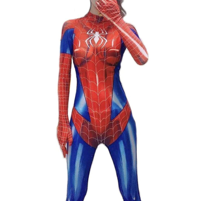 Body de lycra negro para mujer de Mujer ARAÑA; Body sexy y espectacular de Spidergirl