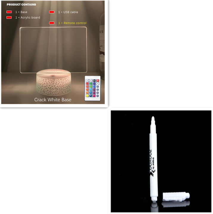Lámpara Nocturna Re escribible | Panel de Mensajes con Luz LED