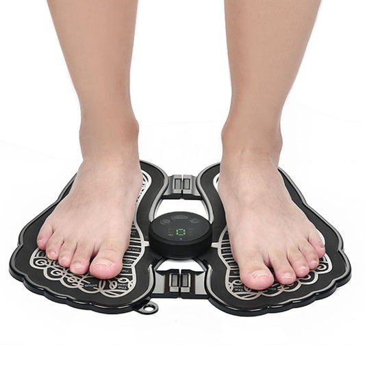 Masajeador de pies recargable con almohadilla para pedicura y pulso EMS.