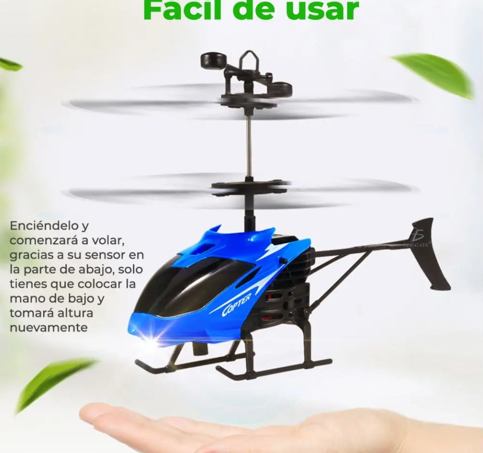 Dron Helicóptero Recargable con Control por Sensor | Vuelo Preciso y Divertido