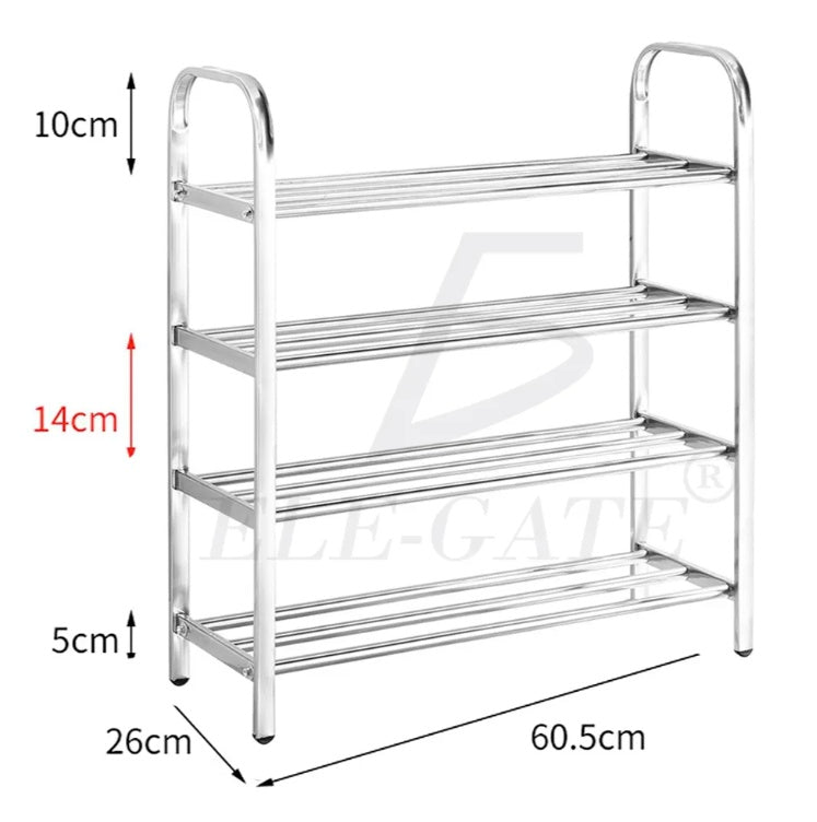 Organizador de Zapatos de Acero Inoxidable – 4 Niveles y Alta Durabilidad
