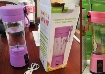 Licuadora portátil con mini mezclador de jugo de fruta de cocina recargable por USB