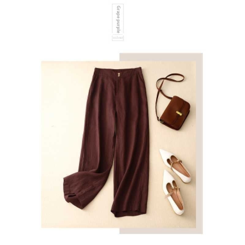 Pantalón de Lino Pierna Ancha | Ligero, Elegante y Combinable, 100% lino natural