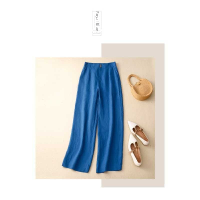 Pantalón de Lino Pierna Ancha | Ligero, Elegante y Combinable, 100% lino natural