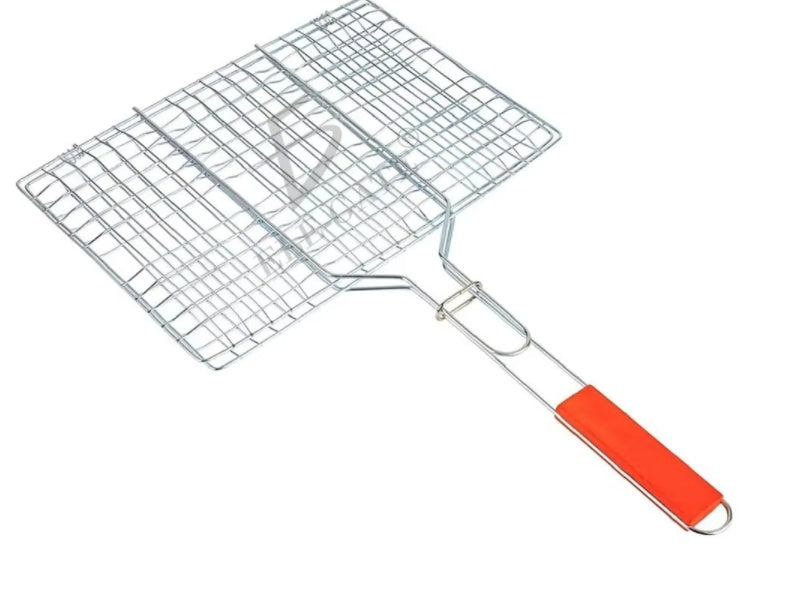 Parrilla Plegable de Acero Inoxidable 65x36 cm – ¡Llévala Donde Quieras!