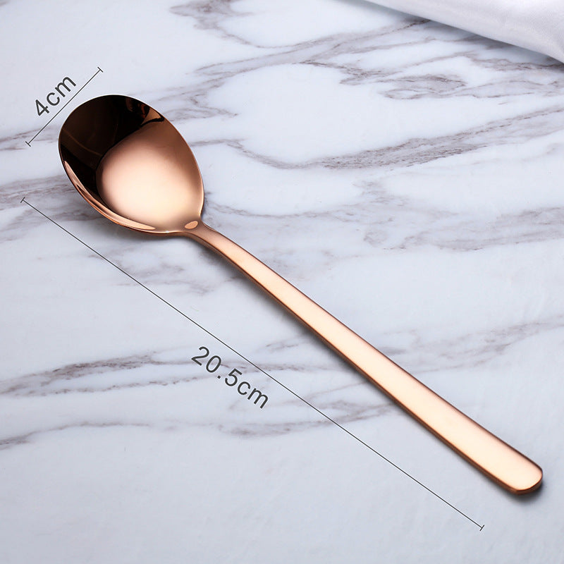 Cuchara Coreana de Mango Largo en Acero Inoxidable – Diseño Elegante y Funcional